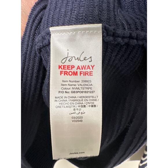 JOULES VALENCIA SWEATER PULLOVER‎ MOCK NECK STRIPED NAVY BLUE Nautical Size 6 - Picture 9 of 11